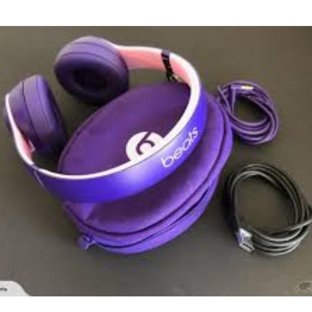 Beats Solo3 wireless 頭戴式藍牙耳機POP Collection 紫色, 音響器材