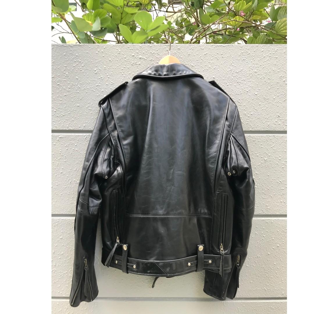 Black stallion leather jacket sales
