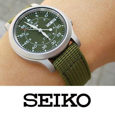 Bnib Seiko 5 Military Green Dial Automatic Watch With Green Canvas Strap Snk805k2 Snk805k Snk805 Men Watch Men S Fashion Watches On Carousell