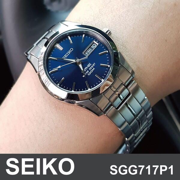 BNIB Seiko Sapphire SGG717 SGG717P1 SGG717P Men's Watch, Mobile Phones &  Gadgets, Wearables & Smart Watches on Carousell