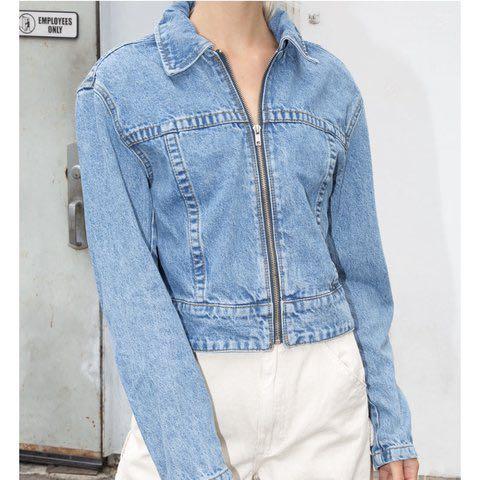 denim zip up jacket