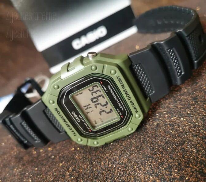 CASIO 3224 W 218H SPORT WATCH DIGITAL GREEN Men s Fashion