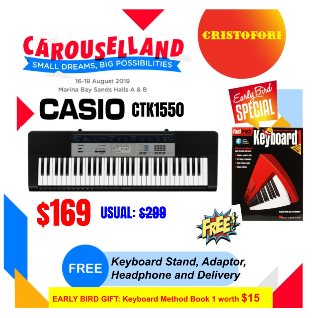 Casio CTK 1550 61 Key Standard Keyboard Hobbies Toys Music Media Musical Instruments on Carousell