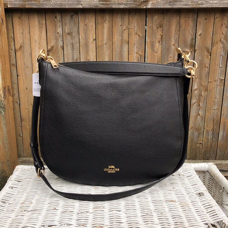 Coach elle hobo black shop