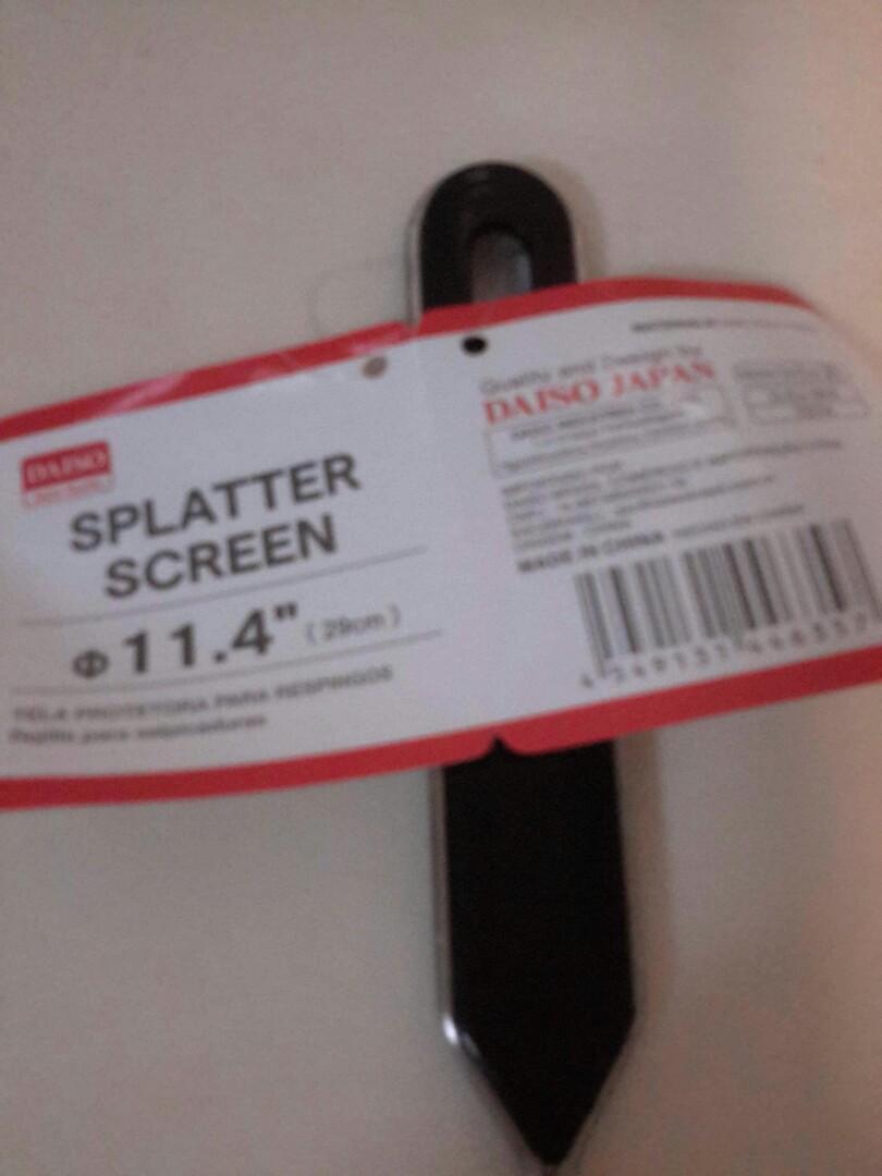 Daiso splatter screen 29cm, Home Appliances, Kitchenware on Carousell