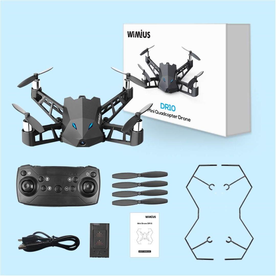 E0073 WiMiUS DR10 WiFi PFV Drone with 1080P HD Camera Live Video RC Quadcopter with APP Control Altitude Hold 360 Flip One Key Take Off Landing