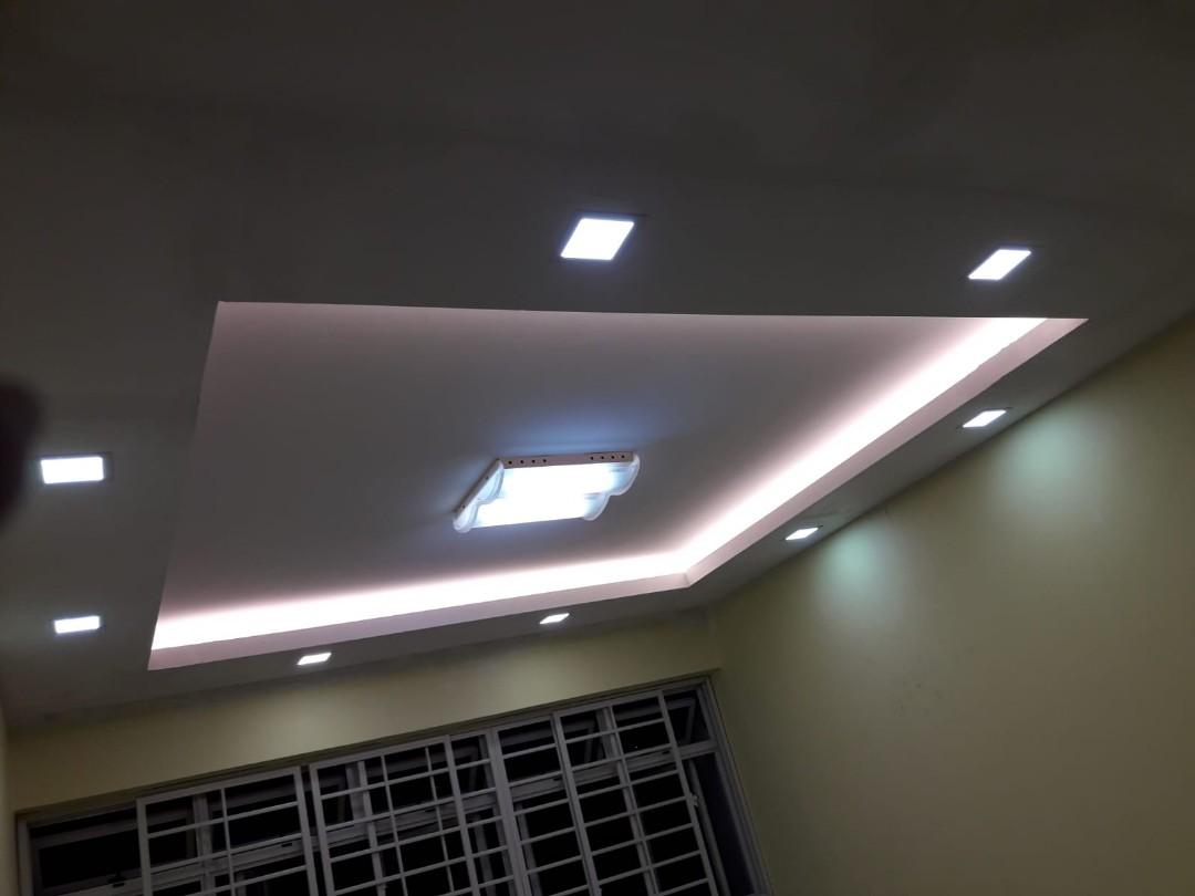 False Ceiling Lbox Covelight Cornice And Partition On