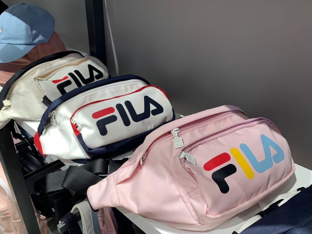 FILA Linear Logo Hip Sack Bag Women s Fashion Bags Wallets Cross body Bags on Carousell