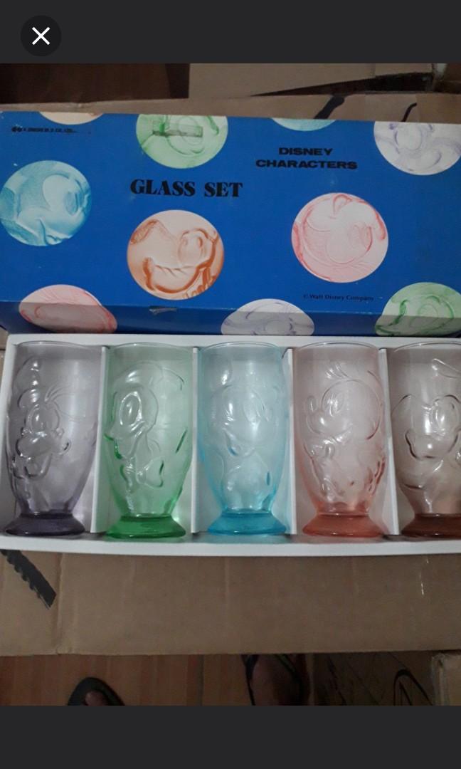 Vintage Set of K. Onishi Walt Disney Character Glasses