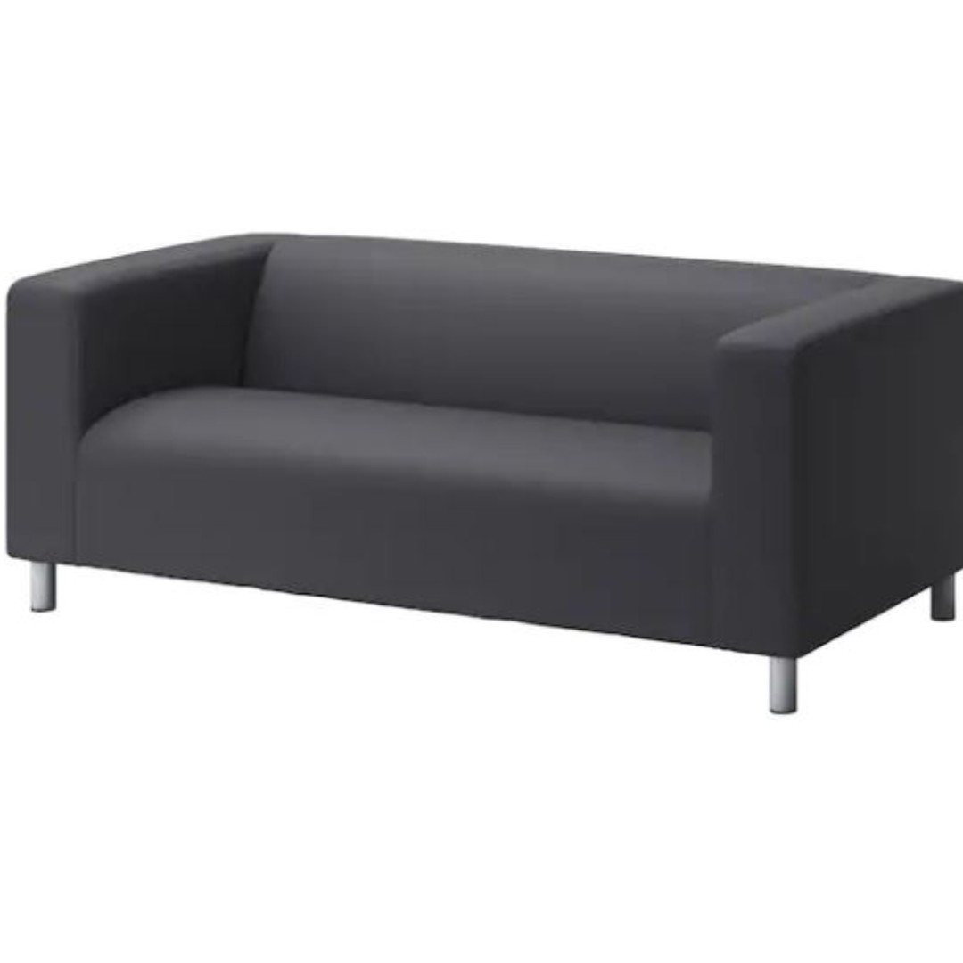 IKEA black sofa, Furniture & Home Living, Furniture, Sofas on Carousell