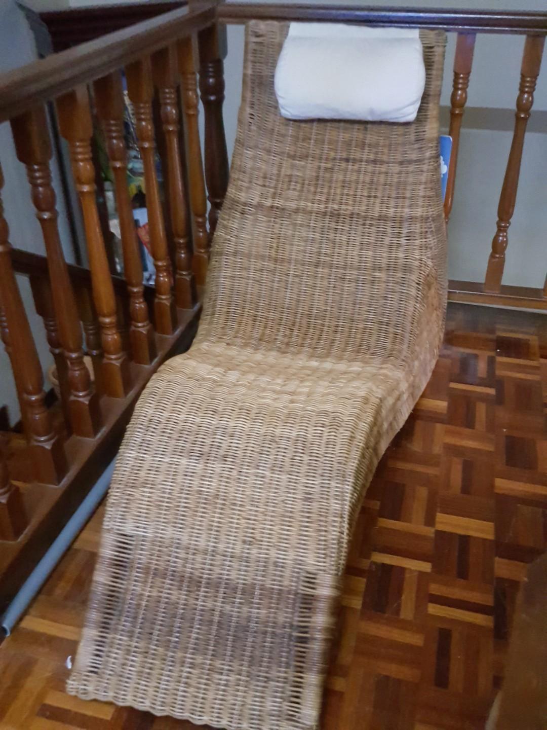 ikea karlskrona rattan lounger, Furniture & Home Living, Furniture