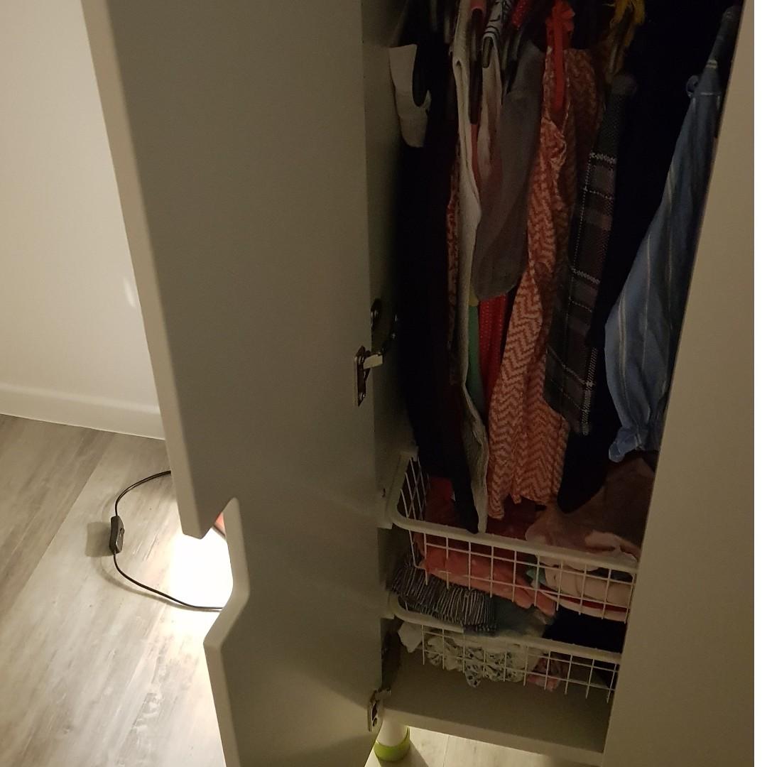 Ikea Kids Wardrobe Lower Basket And Clothing Rail Inside Luxury