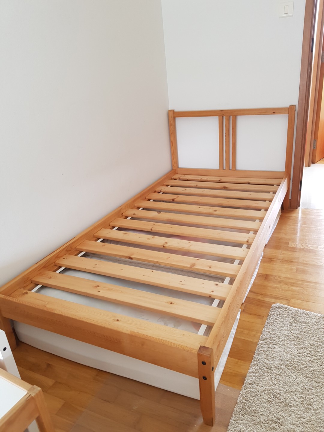 Ikea single shop wooden bed