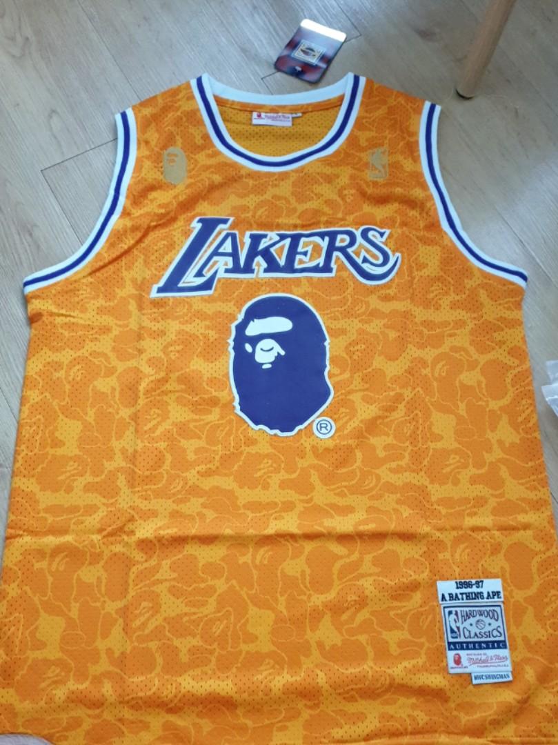 bape lakers jersey