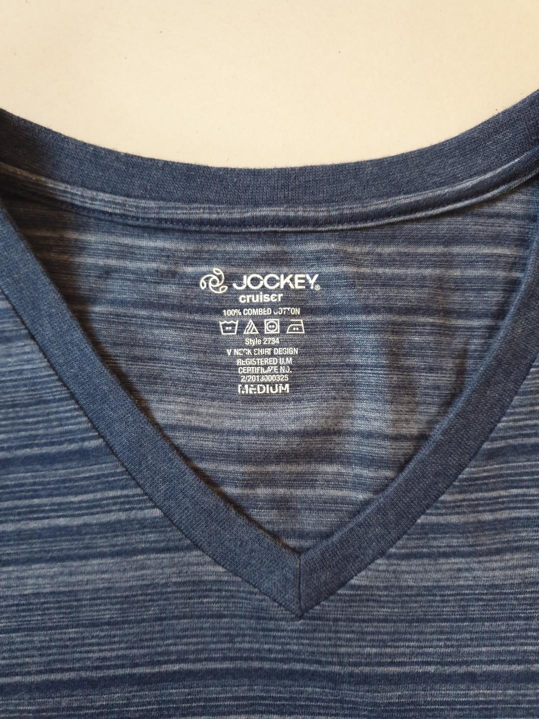 Jockey V-neck shirt (Category: Tshirts & Polo Shirts ) located in Balanga. Submitted by ryn_superfly (Listing ID 245222561, Image 2). Description: 9/10 condition No issue Medium size.