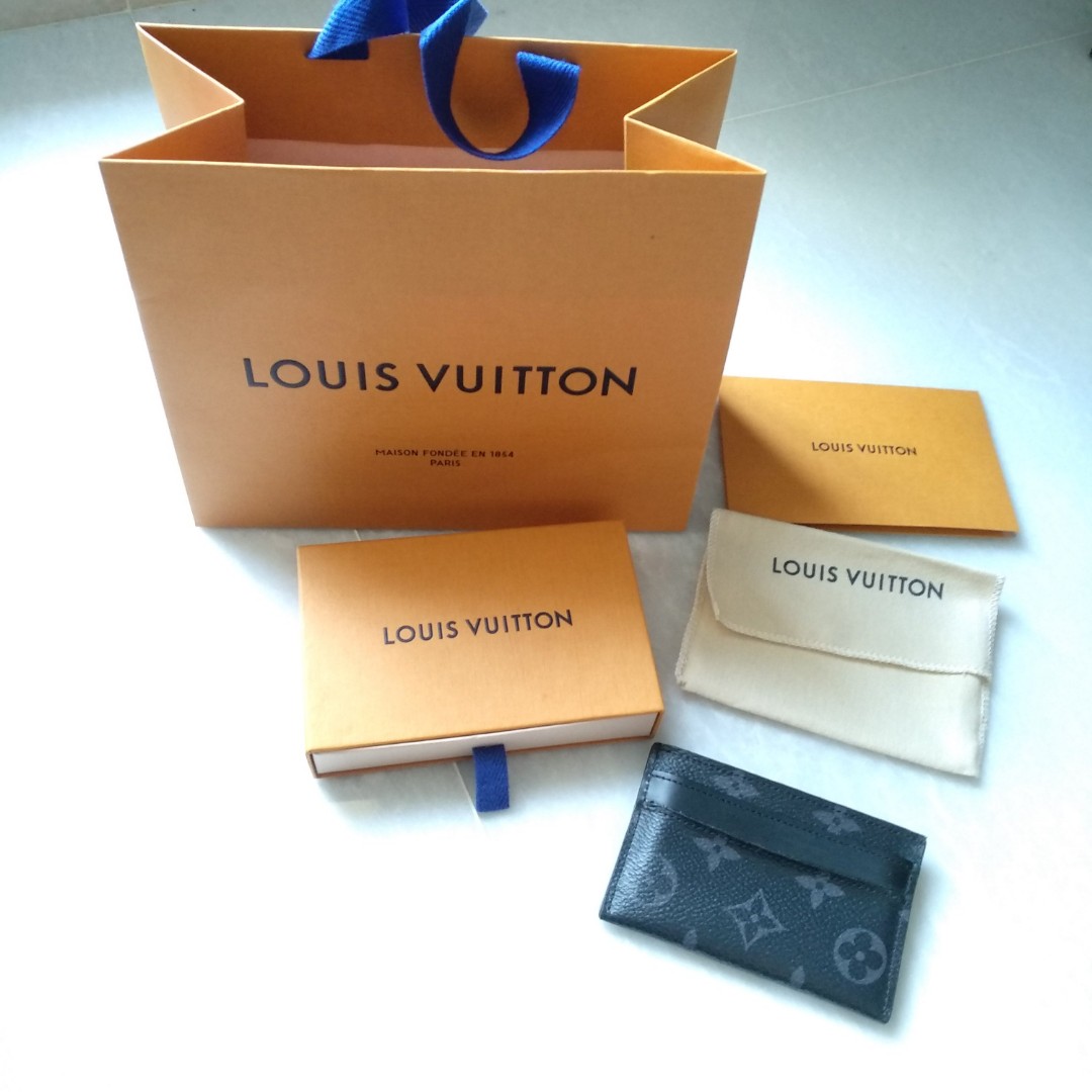 LOUIS VUITTON Monogram Eclipse Porte-Cartes Double Card Holder 649100
