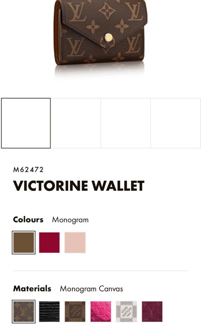 Louis Vuitton MONOGRAM 2019 SS Victorine Wallet (M62472)