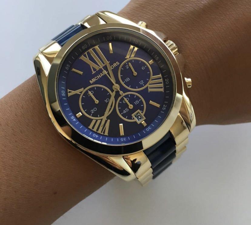 Michael Kors Bradshaw Blue Dial Watch 