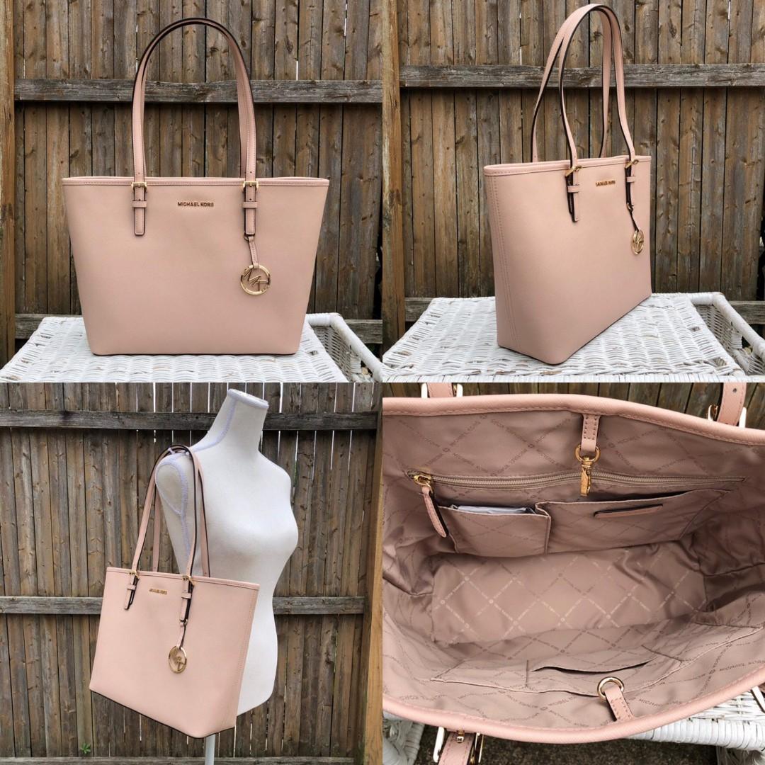 michael kors jet set travel tan medium tote bag