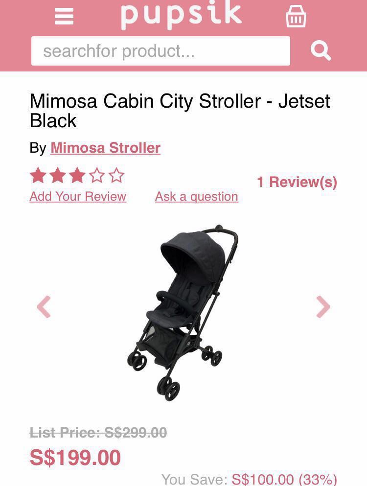 mimosa cabin city stroller weight