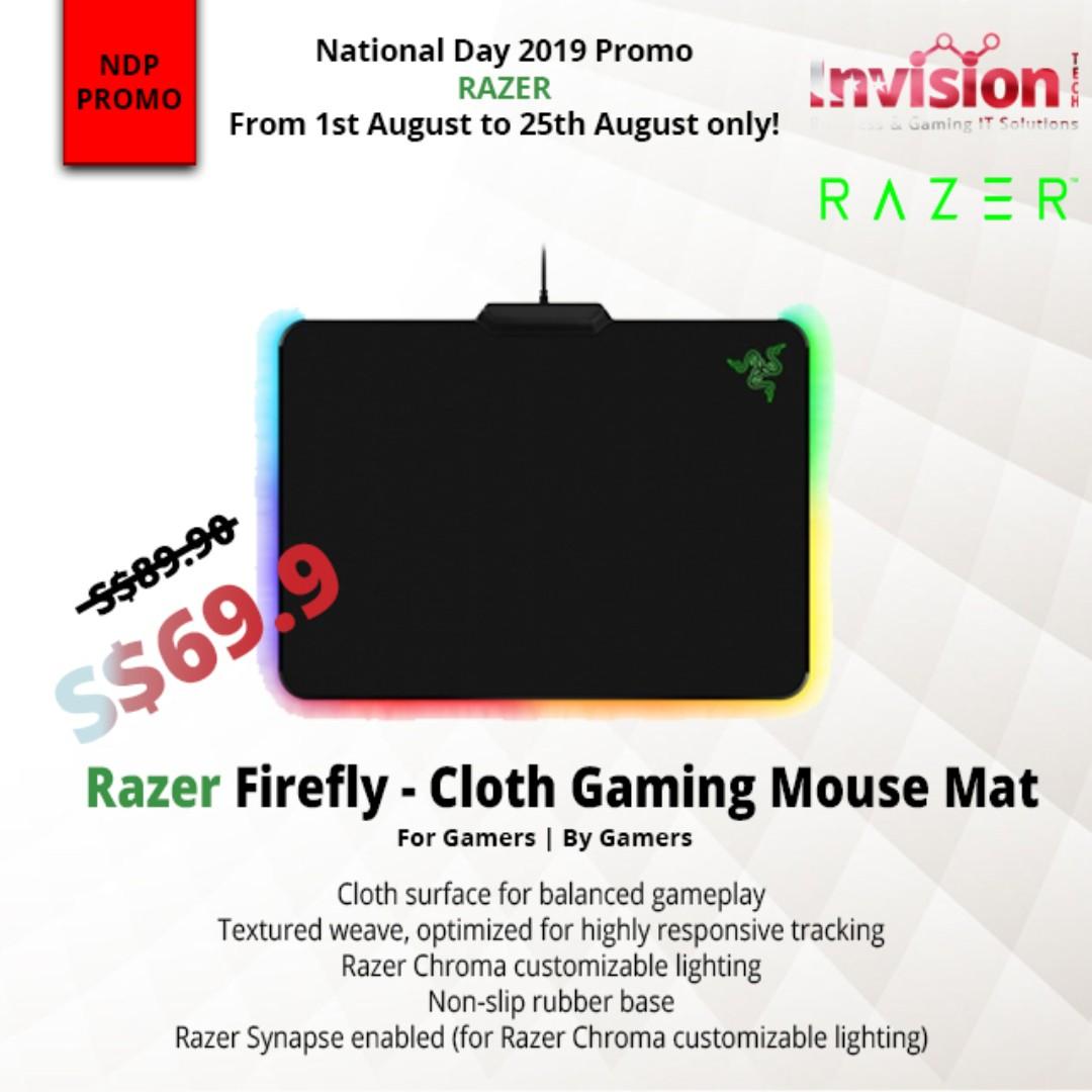 Ndp Promo Razer Firefly Cloth Edition Gaming Mouse Mat
