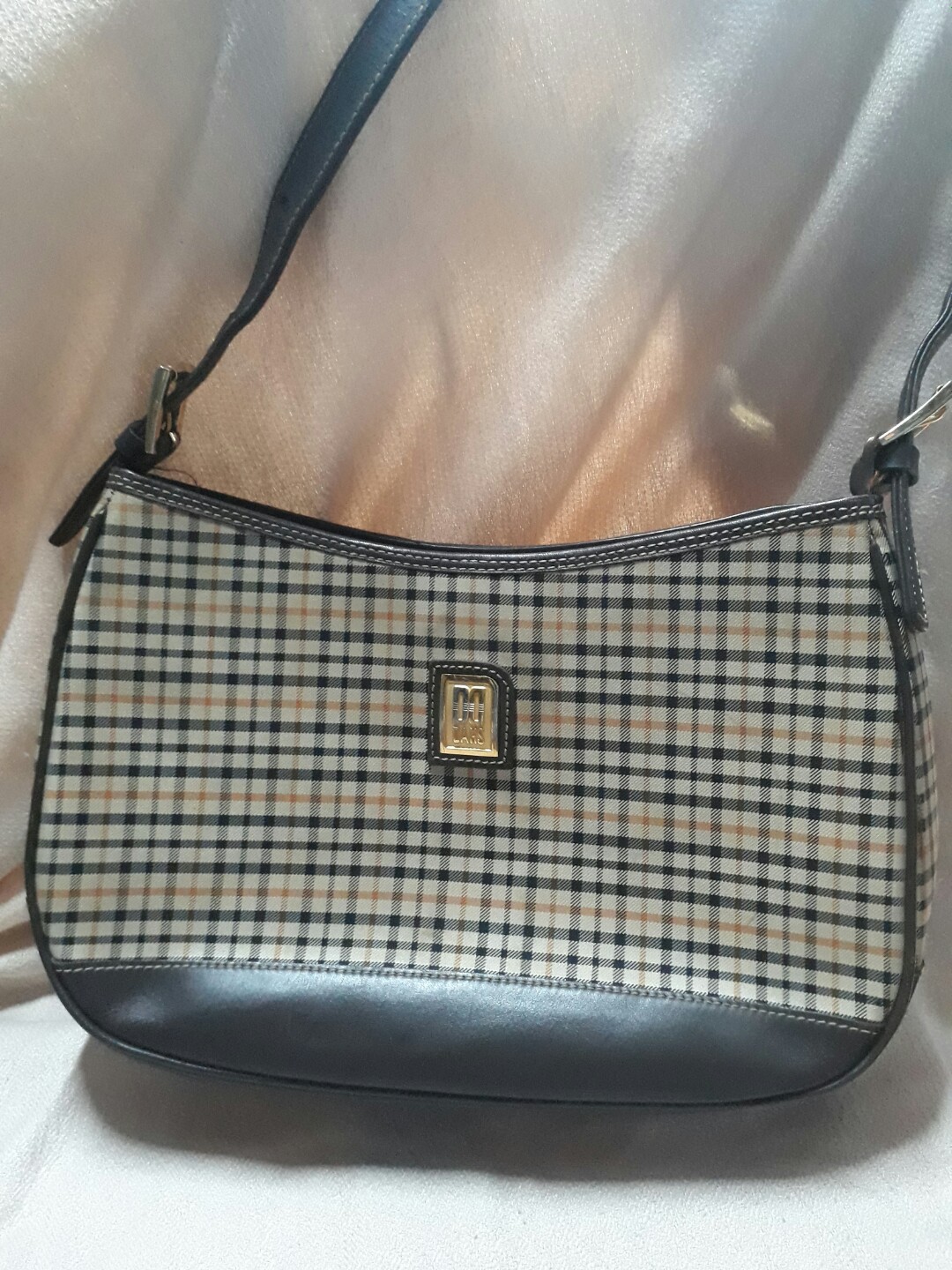 Daks London Crossbody Bag Plaid Check Beige Handbag Multicolor | eBay