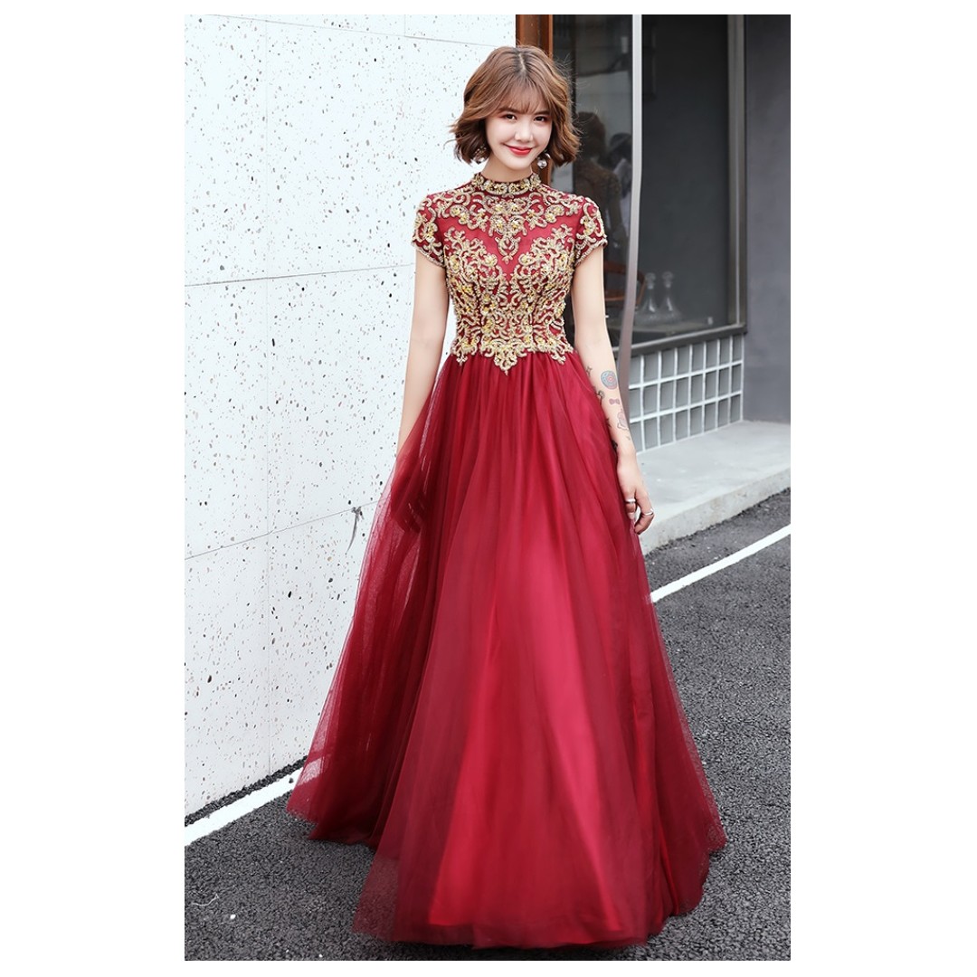 Red gown prom store dress