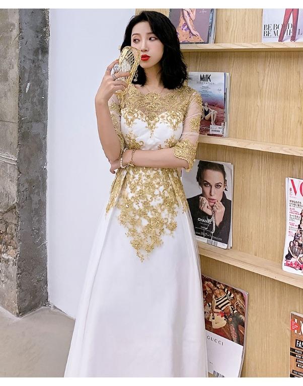 Yellow gold evening discount dress