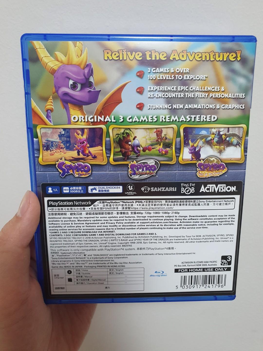 ps4 spyro reignited trilogy