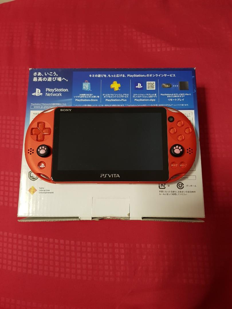 Ps Vita Wifi Model Metallic Red Pch 00za26 With 64gb Memory Card Toys Games Video Gaming Consoles On Carousell