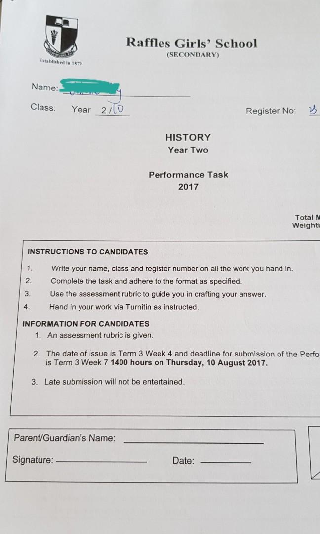 Raffles Girls' School(Secondary) worksheets. Sec 2 Various subjects ...