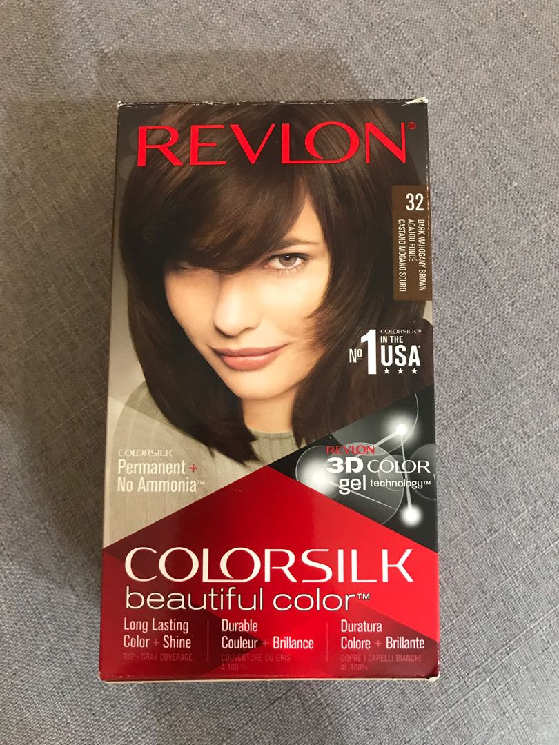 Revlon Colorsilk Hair colour 32 Dark Mahogany Brown, Beauty & Personal  Care, Hair on Carousell
