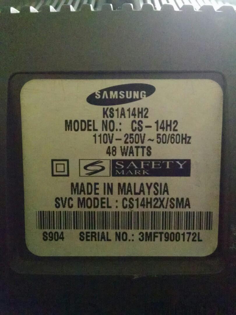 Samsung CRT TV 13", TV & Home Appliances, TV & Entertainment, TV on