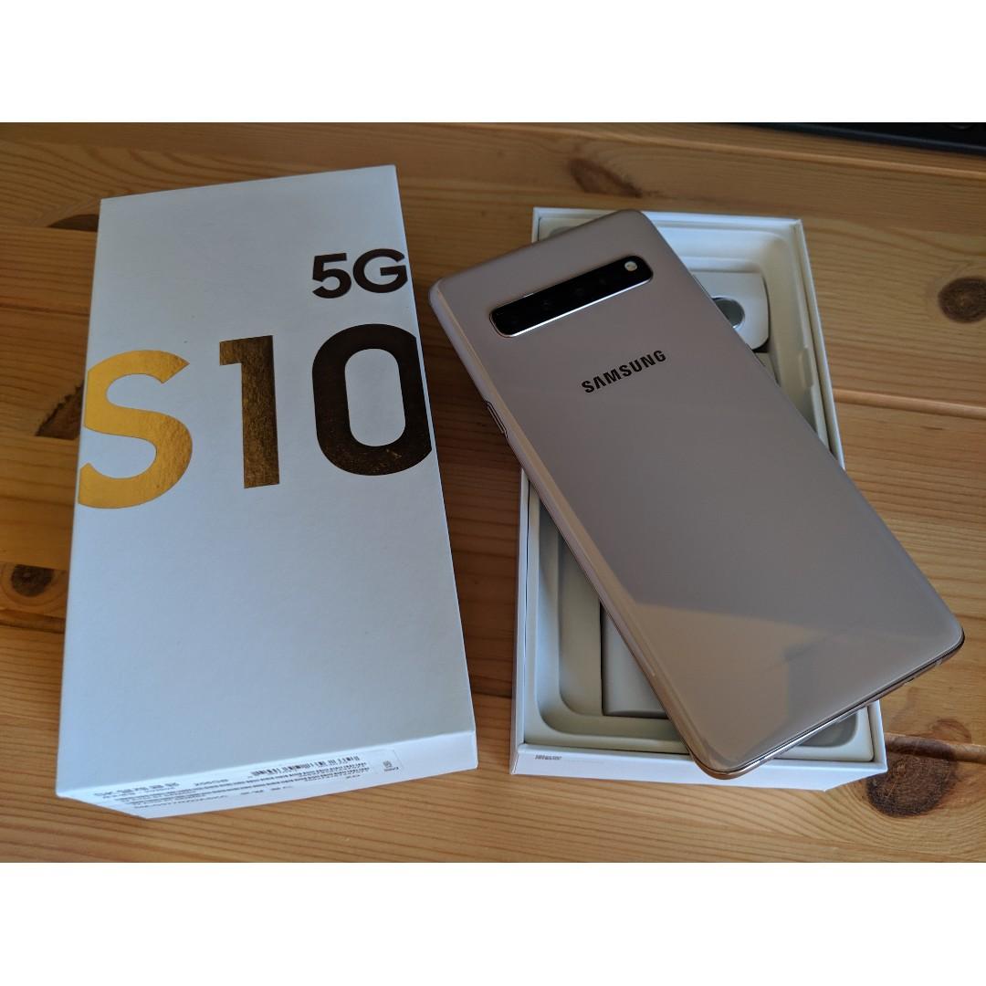 Samsung s10 5G 258Gb Royal Goldなし機種代金残債 - スマートフォン本体