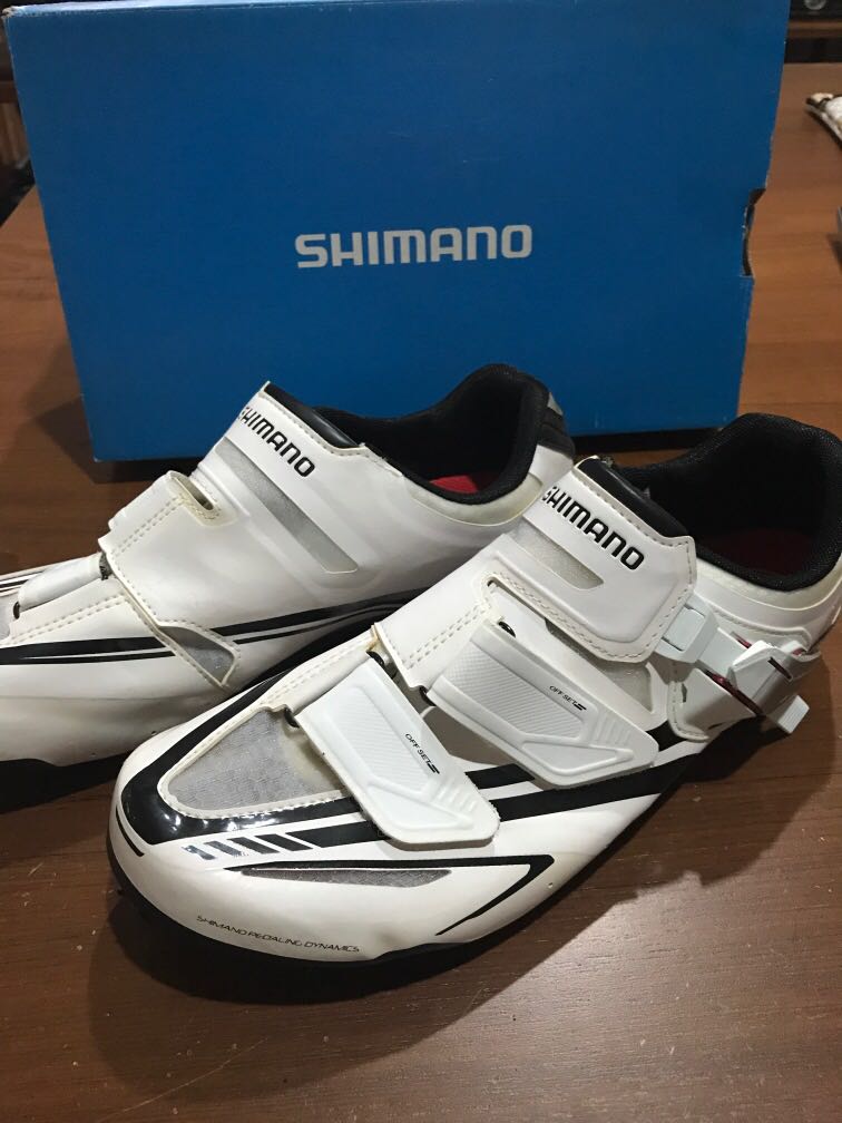 shimano white cycling shoes