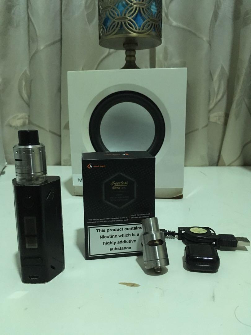 Smoant Battlestar vape mod + peerless tank dripper (with box and spare