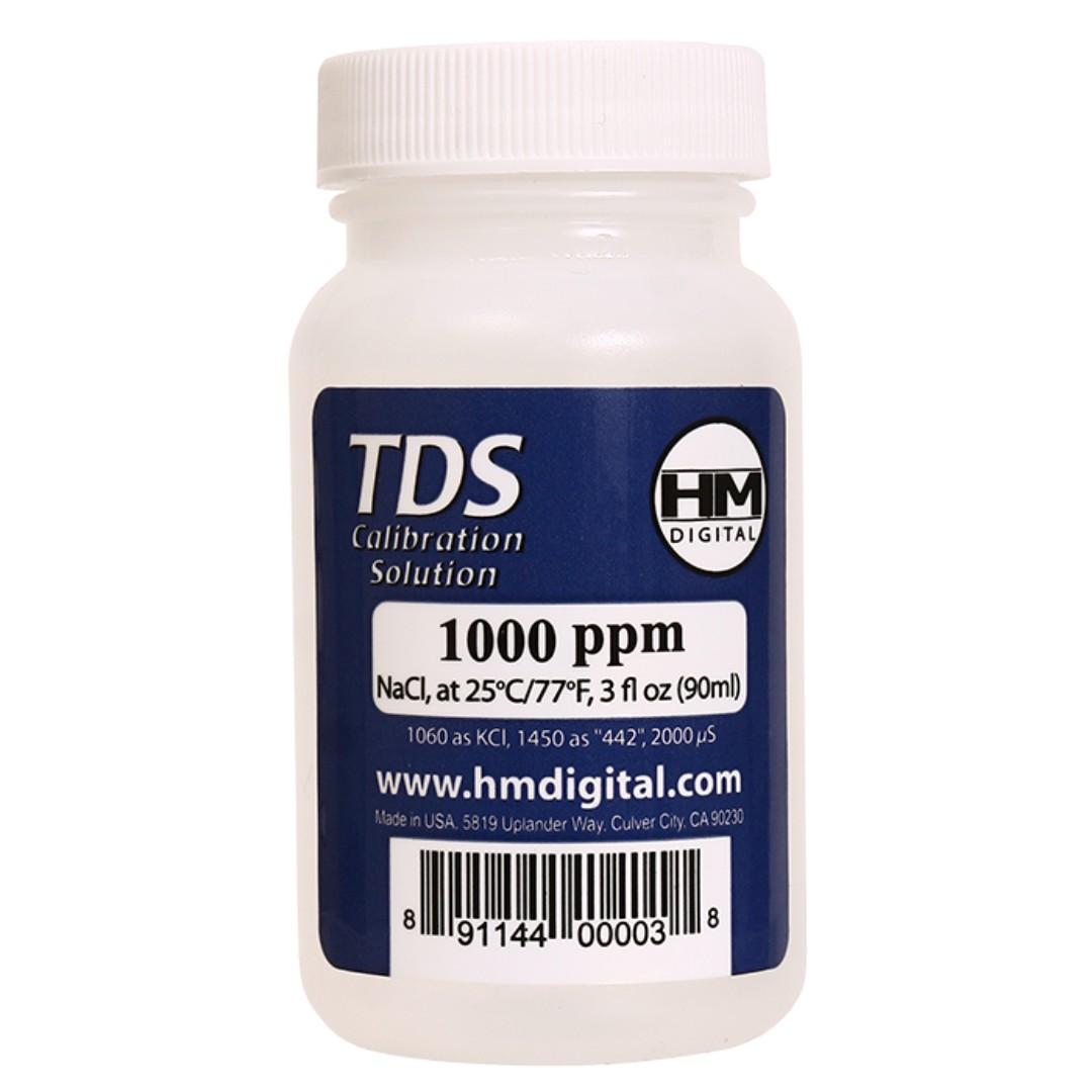 TDS EC Calibration Solution 342 or 1000 ppm for Digital Meter Made in USA by HM Digital, Mobile