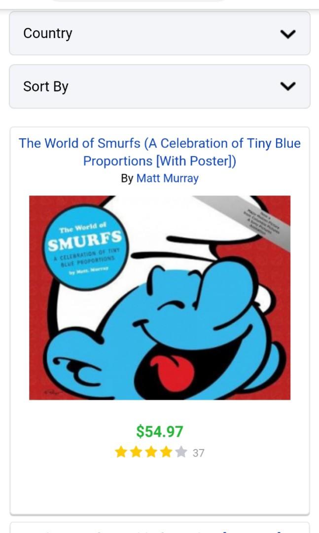 of　blue　celebration　tiny　of　Hobbies　Children's　on　The　A　Books　Magazines,　proportions,　World　Smurfs　Carousell　Toys,　Books