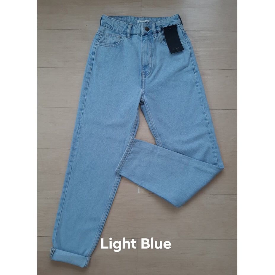 light blue mom jeans