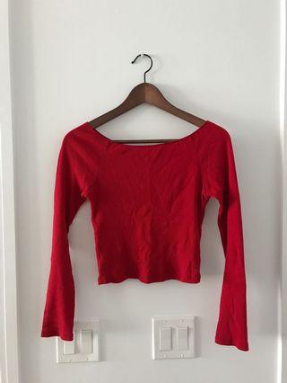 Brandy Melville red off the shoulder