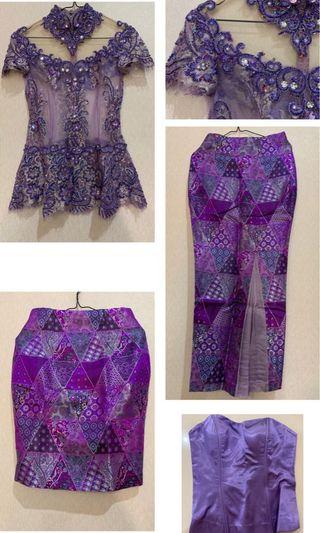 Purple Kebaya Set (Full Payet)