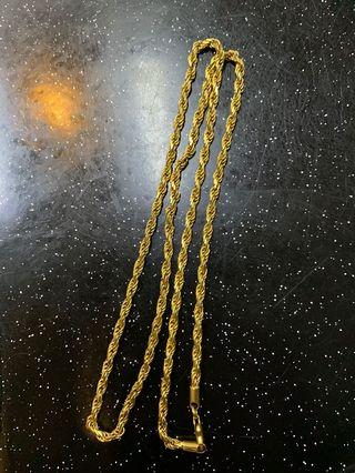 916 Gold Rope Chain 32.45gm