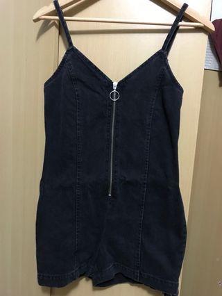 Topshop denim zip-up