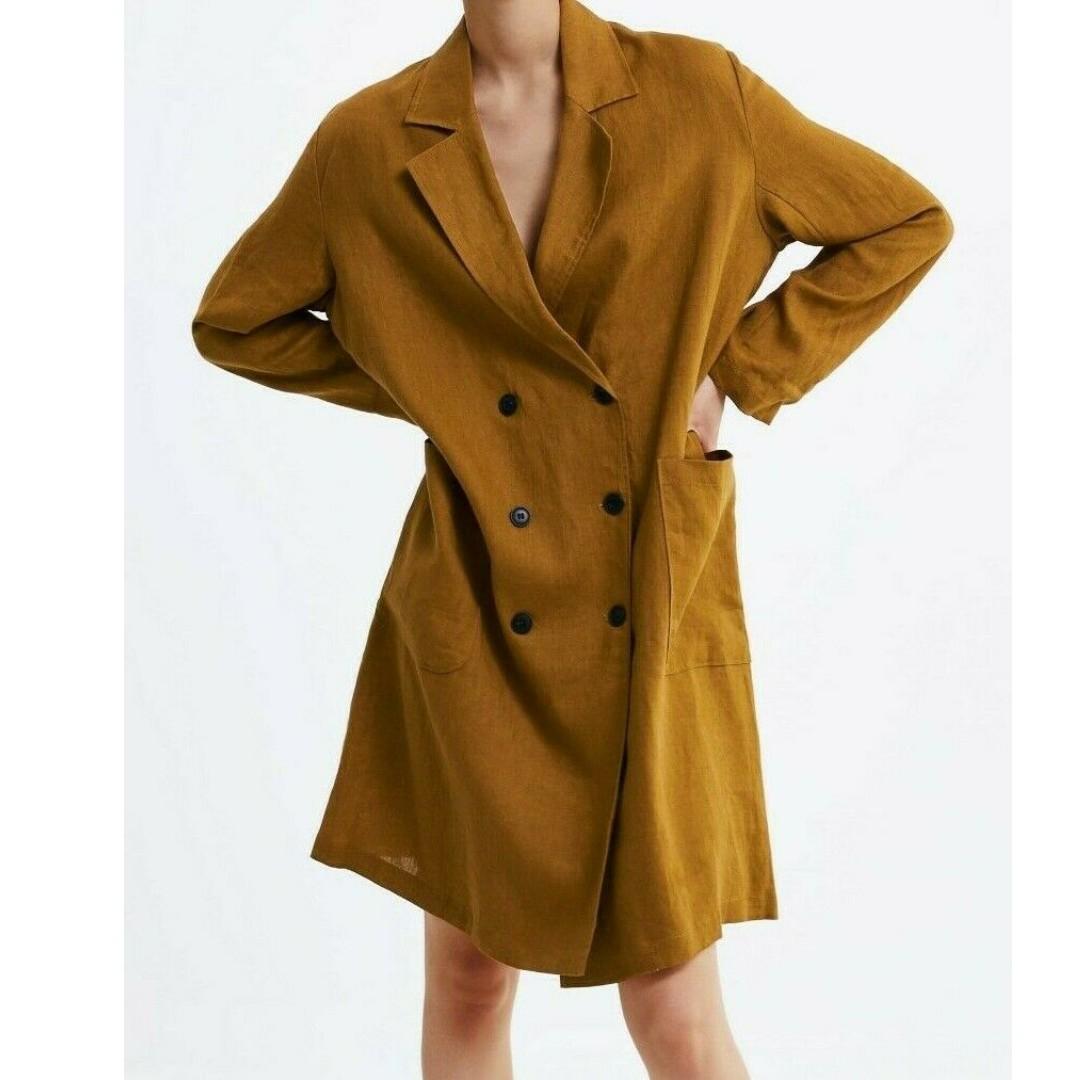 zara linen coat