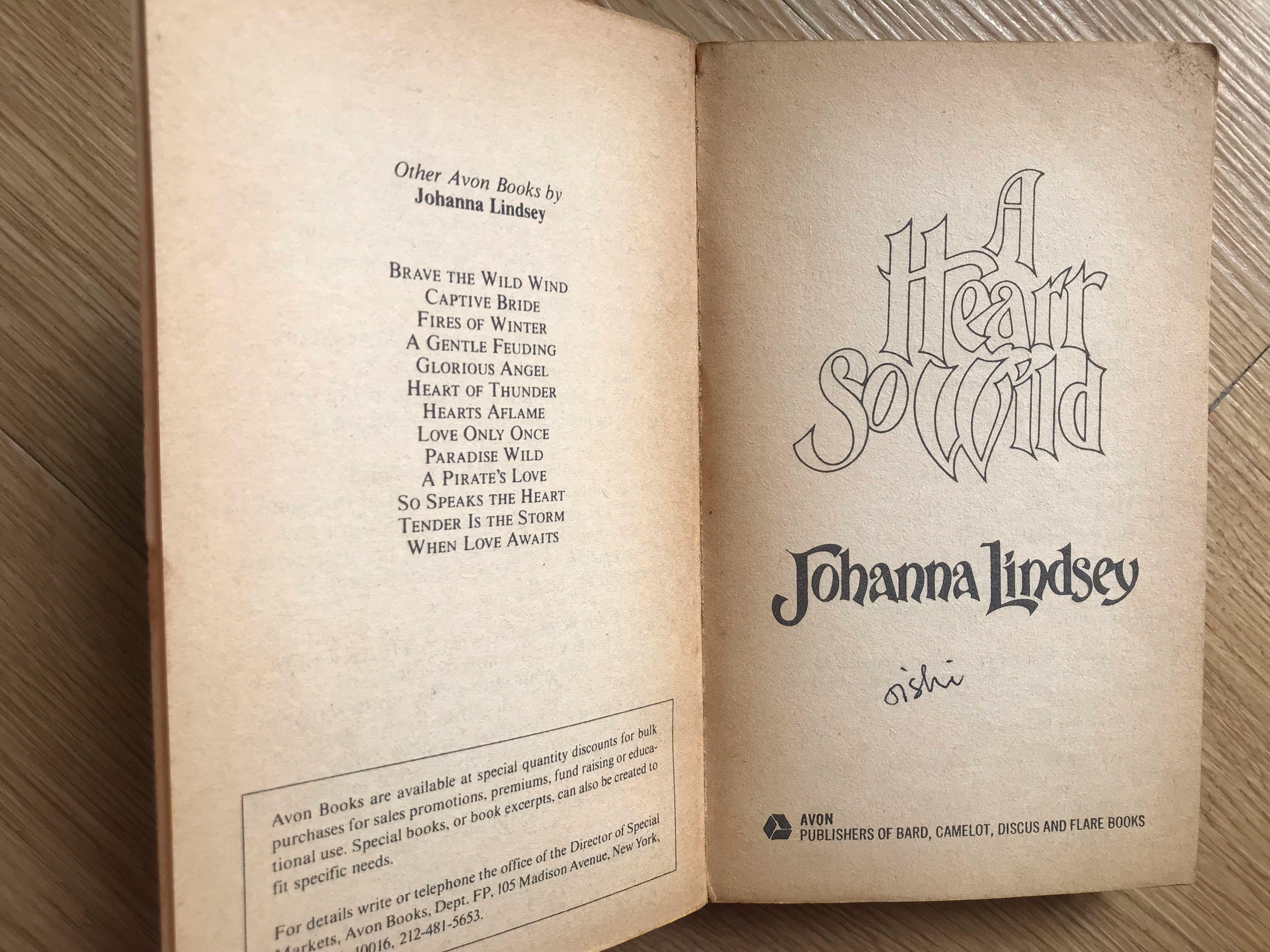 A Heart So Wild Johanna Lindsey Books Books On Carousell