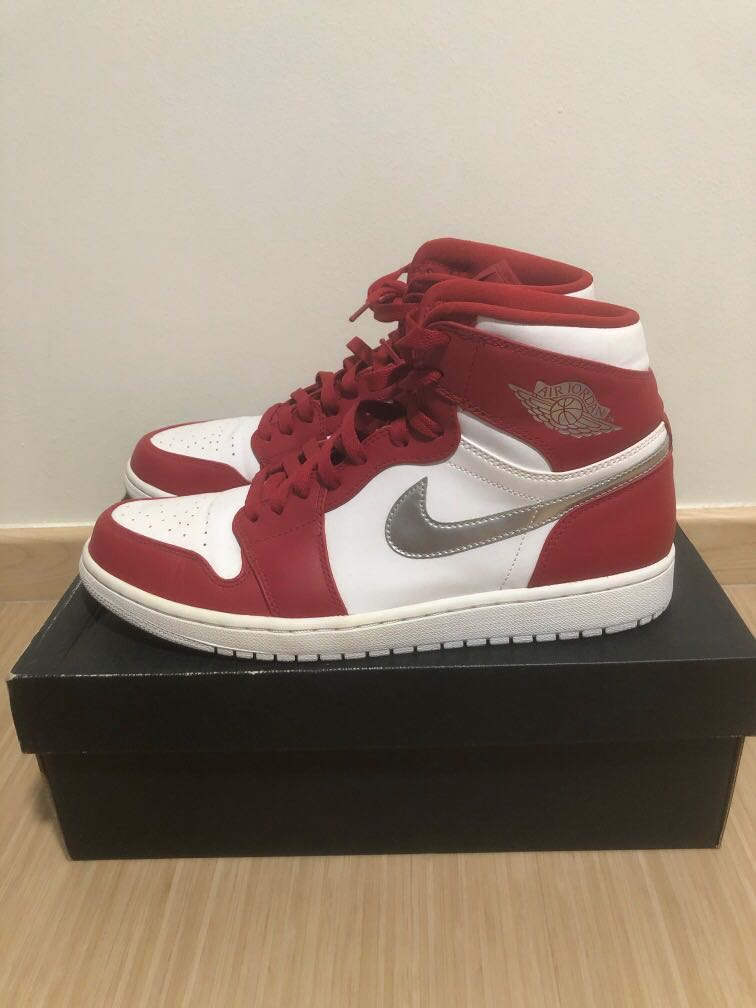 air jordan 1 retro high silver medal