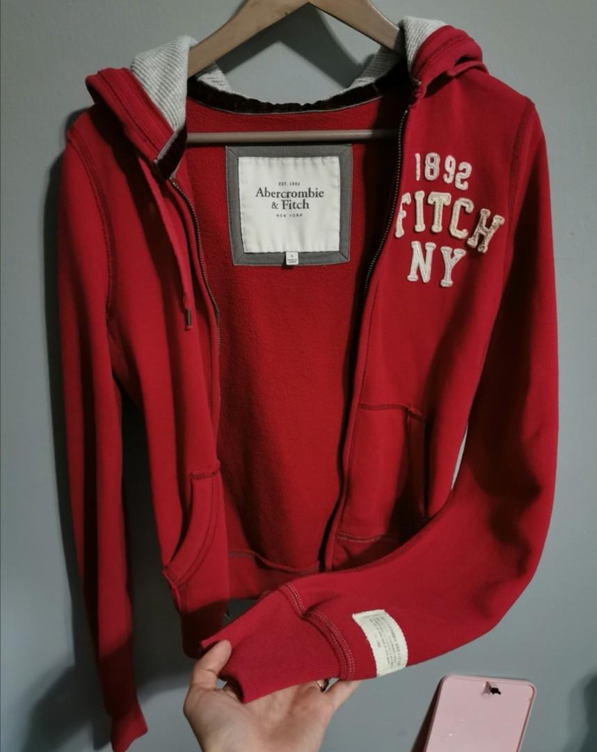 abercrombie and fitch red hoodie