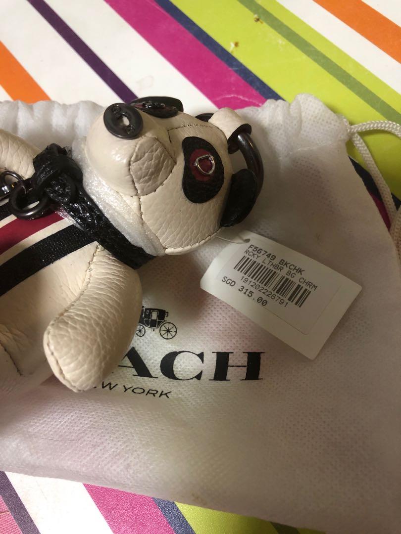 Coach Bear Keychain Leather Limited Edition Collectible Bag Charm