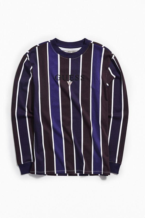 striped guess shirt long sleeve