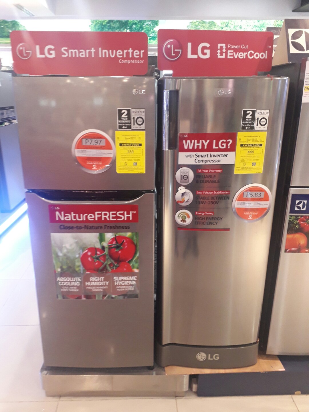 brand new lg no frost inverter refrigerator 2 door top mount freezer smart linear inverter